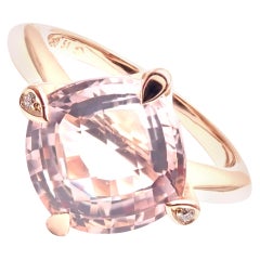Cartier Inde Mysterieuse Pink Quartz Diamond Rose Gold Ring