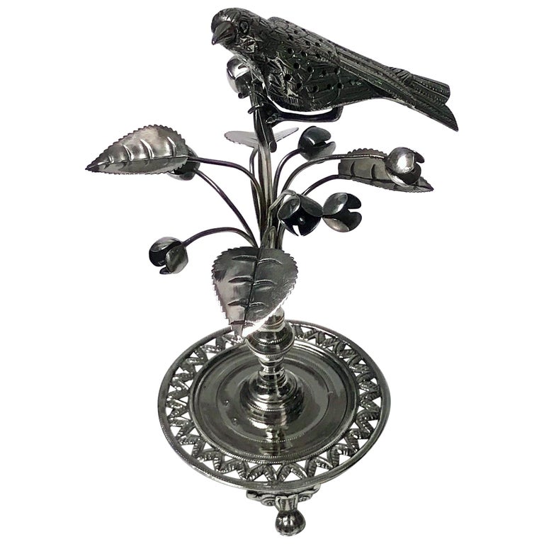 Antique Silver Toothpick Holder, Rio de Janeiro Brazil, circa 1850 at