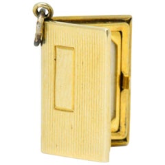 Art Nouveau 14 Karat Gold Lord's Prayer Book Charm