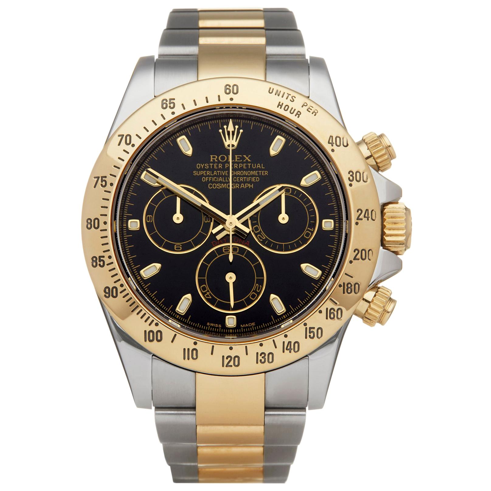 Rolex Daytona Stainless Steel and 18K Yellow Gold 116523 Wristwatch