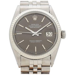 Vintage Rolex Datejust Reference 1601 Watch with a Grey Dial, 1972