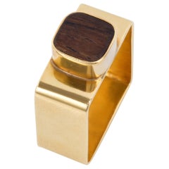 1960s Dinh Van for Cartier Wood and Gold Ring