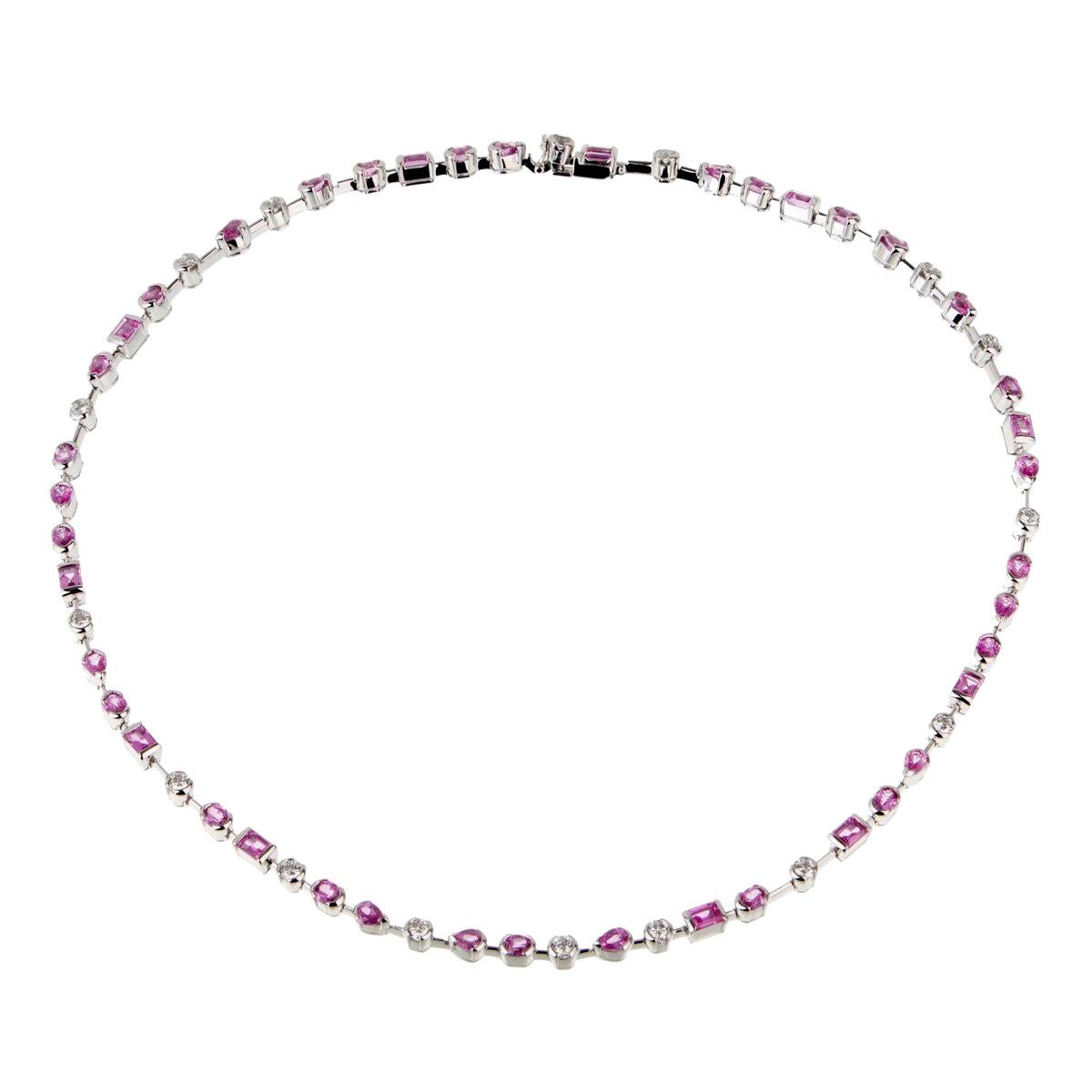 Cartier Meli Melo Pink Sapphire Diamond Necklace