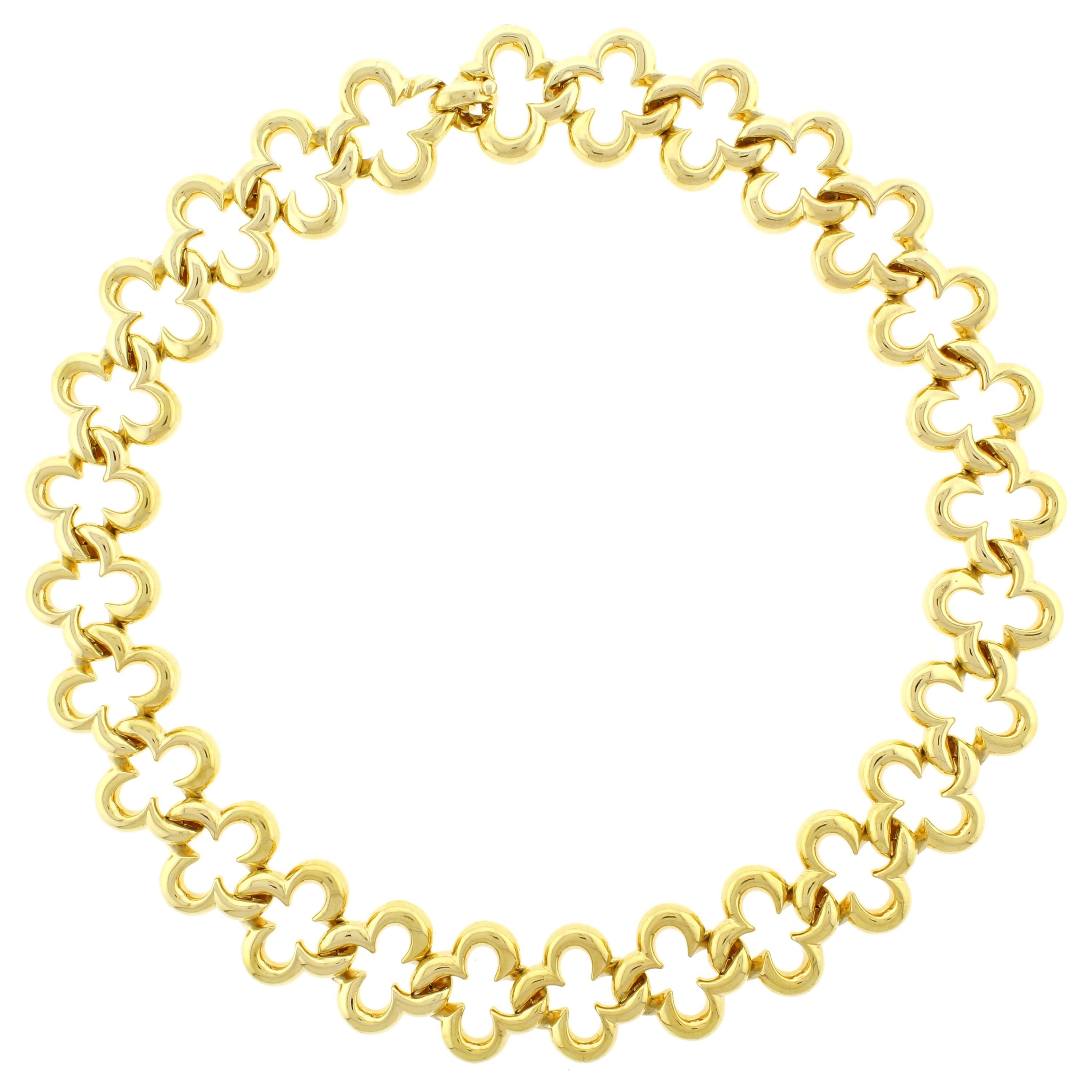 Collana Jean Vitau Open Alhambra in oro in vendita