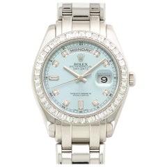 Rolex Platinum Day-Date Masterpiece Baguette Diamond Watch Ref. 18956