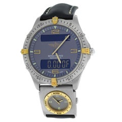 Mens Breitling Aerospace F56062 UTC F61172 Titanium Gold Watch