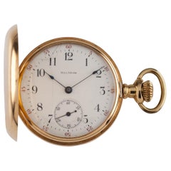 Waltham Seaside 14 Karat Yellow Gold Full Hunter Pocket Watch 7J 1901