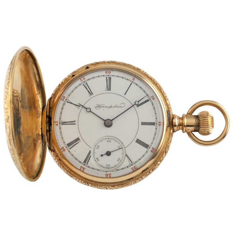 Hampden Watch 6 For Sale On 1stdibs Hampden Pocket Watch Hampden Watch Co Pocket Watch Value Vintage Hampden Watch