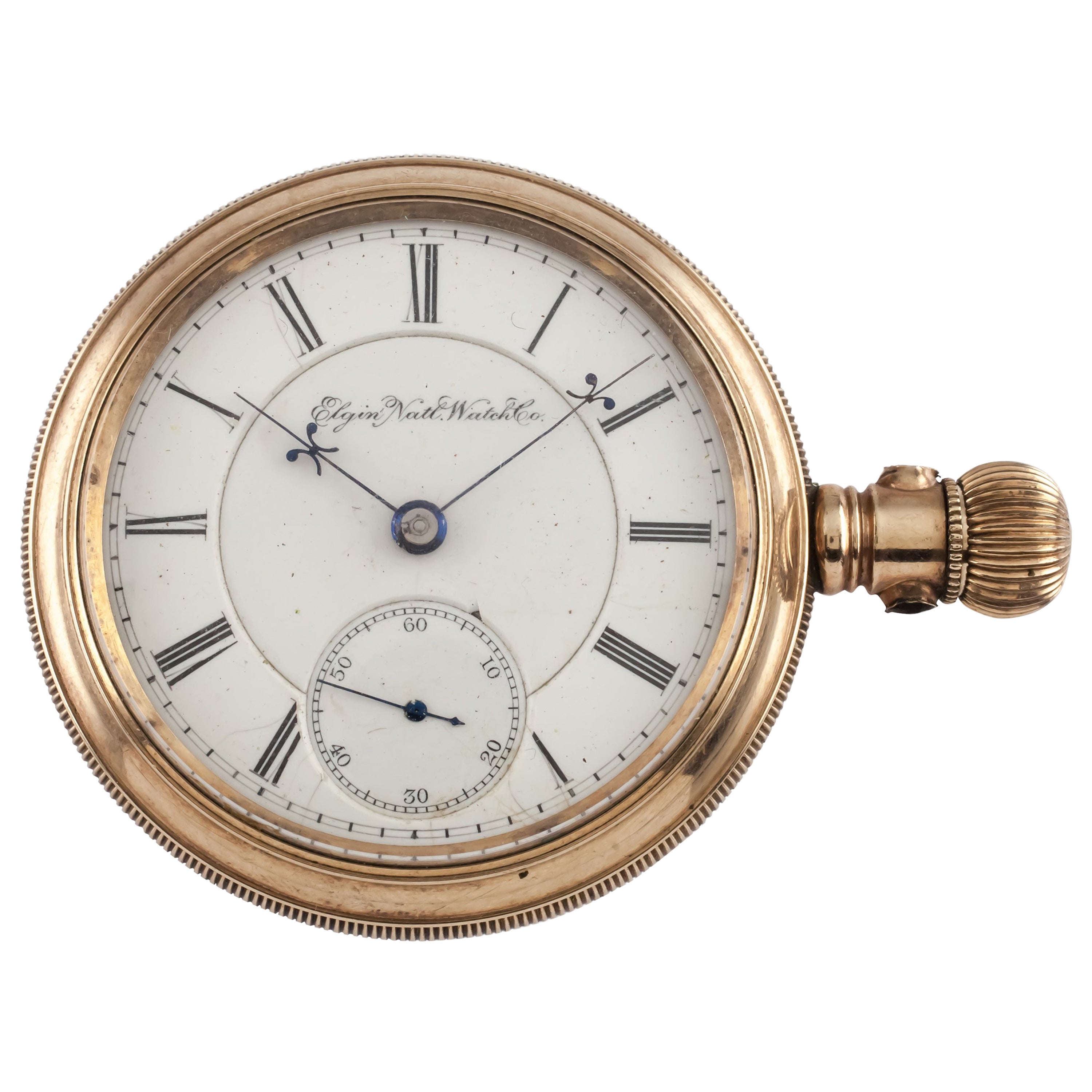 Vintage Elgin Pocket Watch, Yellow Gold Filled, Year 1906, 15 Jewel For