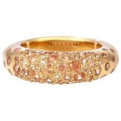 Chaumet 18 Karat Yellow Gold Sapphire Ring US 5.24