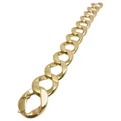 1960s Cartier 14 Karat Yellow Gold Curb Link Bracelet