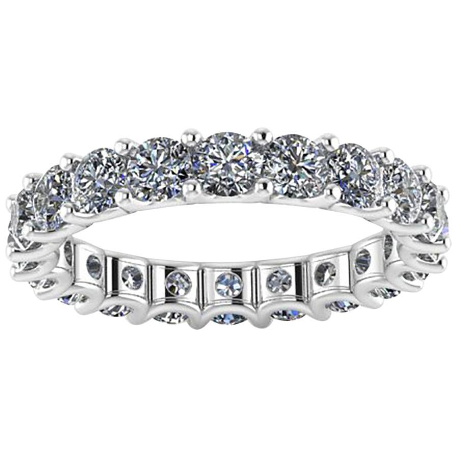 2.5 Carat White Diamonds Stackable Eternity Ring Platinum 950 For Sale