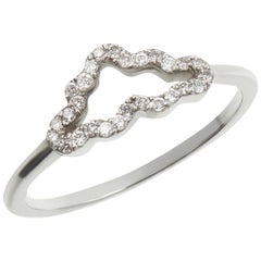 Sterling Silver and Diamond 'Silver Lining' Cloud Ring