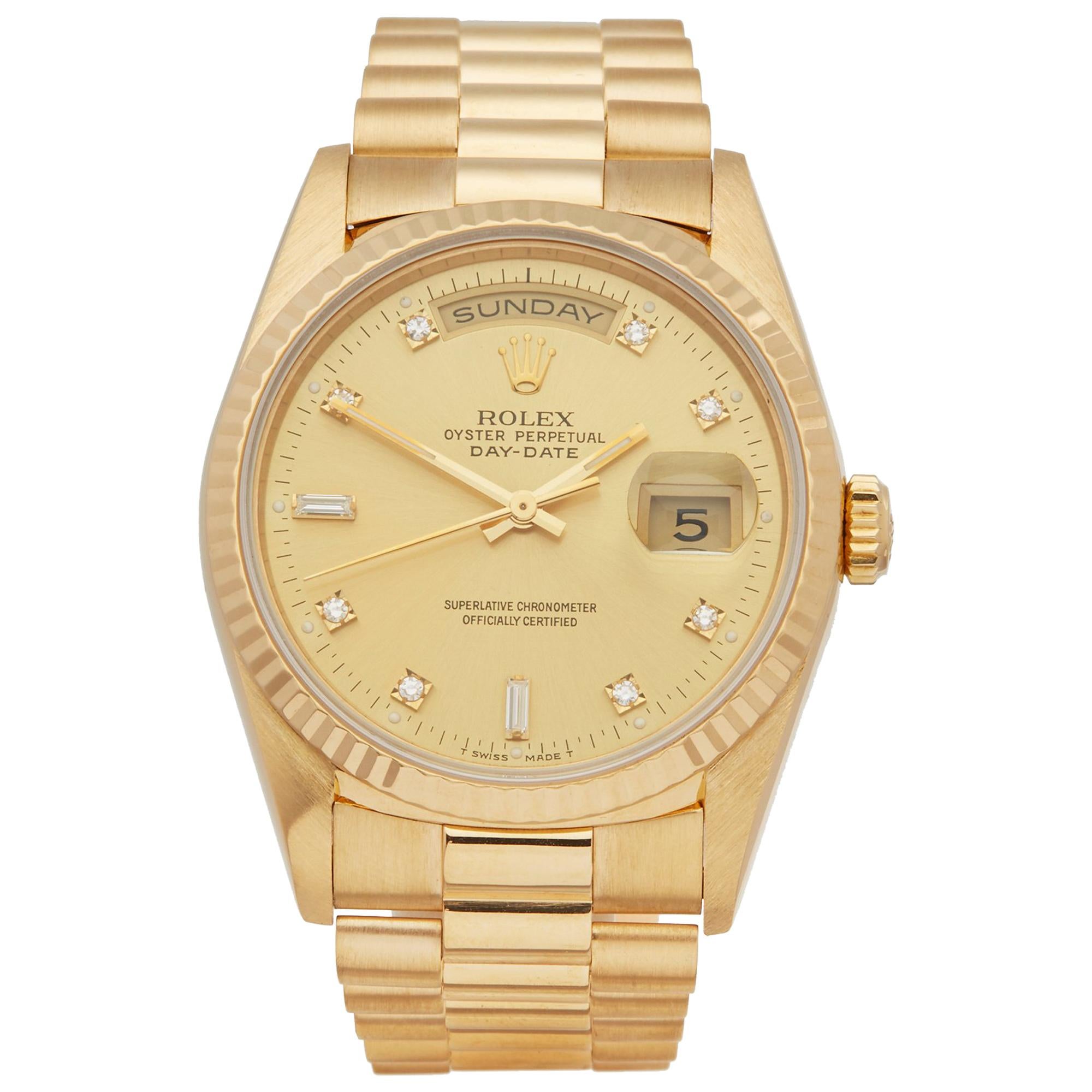 Rolex Day-Date 36 18K Yellow Gold 18238