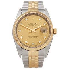 Rolex Datejust 36 Stainless Steel and 18K Yellow Gold 16233 Wristwatch