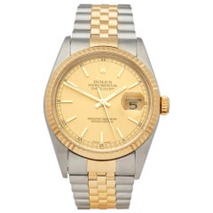 Rolex Datejust 36 Stainless Steel and 18K Yellow Gold 16233