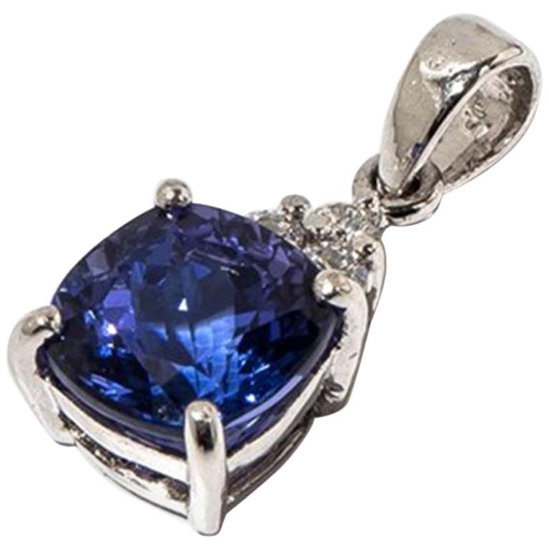 Tanzanite pendant white gold Clearance