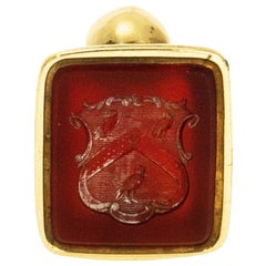 Victorian Carnelian High Carat Gold Seal
