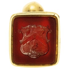 Antique Victorian Carnelian High Carat Gold Seal