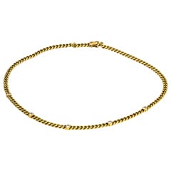 Vintage Diamond 14 Carat Gold Necklace