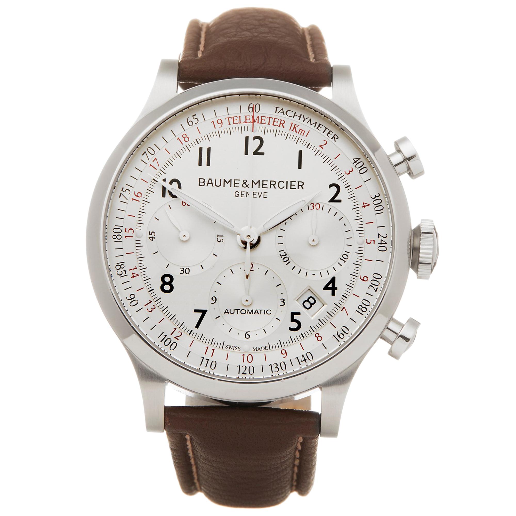 Baume & Mercier Chrono Stainless Steel 65687 Wristwatch