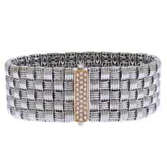 Roberto Coin Appassionata White Rose Gold and Diamond Bracelet