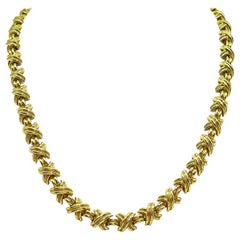 Tiffany and Co. Signature X Gold Necklace For Sale at 1stDibs | tiffany ...