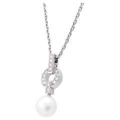 Cartier Himalia 18 Karat White Gold Diamonds Pearl Necklace