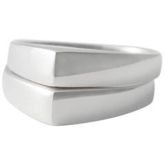 Set of Stacking Costa Rings in Silver by Allison Bryan