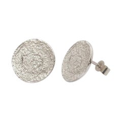 Paper Circle Earrings in Silver by Allison Bryan