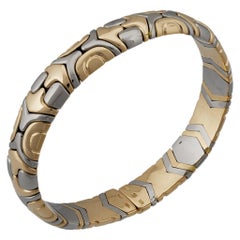 Bvlgari 18 Karat Yellow Gold and Stainless Steel Parentesi Bracelet