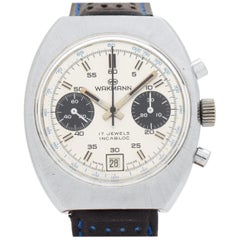 Retro Wakmann Chronograph Stainless Steel Watch, 1970s