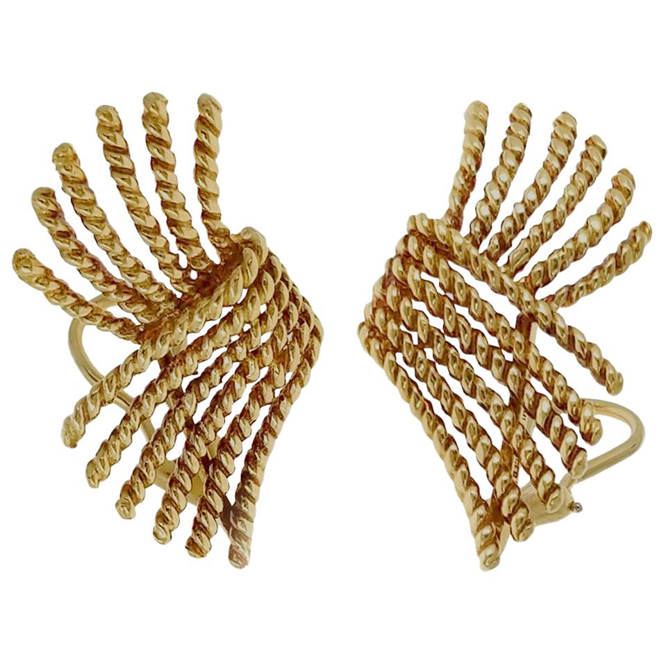 Jean Schlumberger for Tiffany & Co., V Rope Earrings
