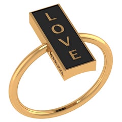 18 Karat Gold Forever Love in Black Ring Ferrucci