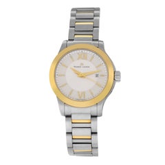 Used Ladies Maurice Lacroix Miros MI1063-SY013-110 Steel Gold $1100 Quartz Watch