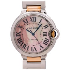 Cartier Ballon Bleu Stainless and Pink Gold Mother of Pearl, circa 2000s