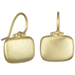 Faye Kim 18 Karat Gold Chiclet Earrings