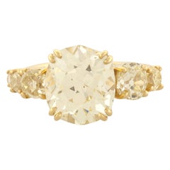 Mociun Old Mine Cut Diamond Cluster Ring