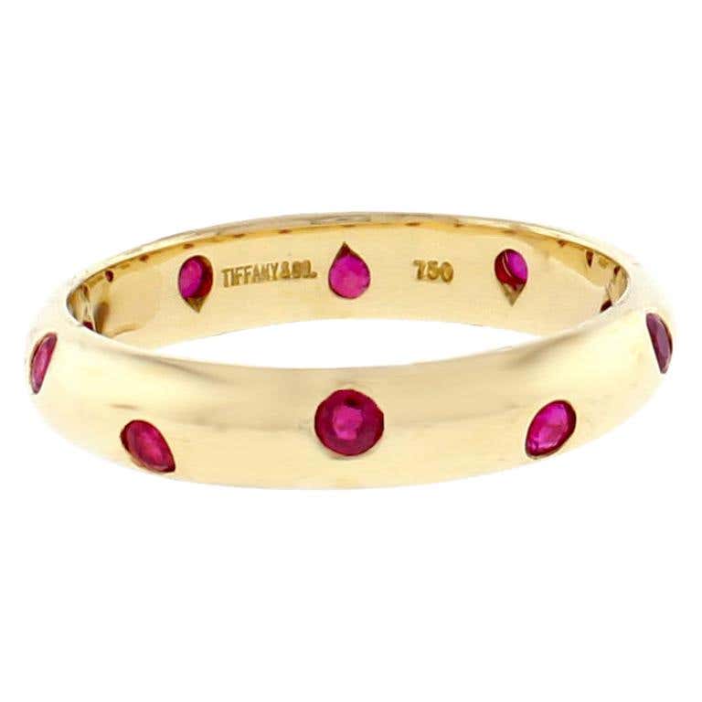 Tiffany and Co. Etoile Ruby Band Ring at 1stDibs | ruby etoile