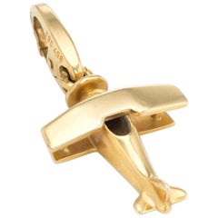 Vintage Cartier Airplane Charm 18 Karat Gold Certificate Aircraft, 1996 COA