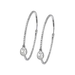 Ivanka Trump White Gold Diamond Hoops