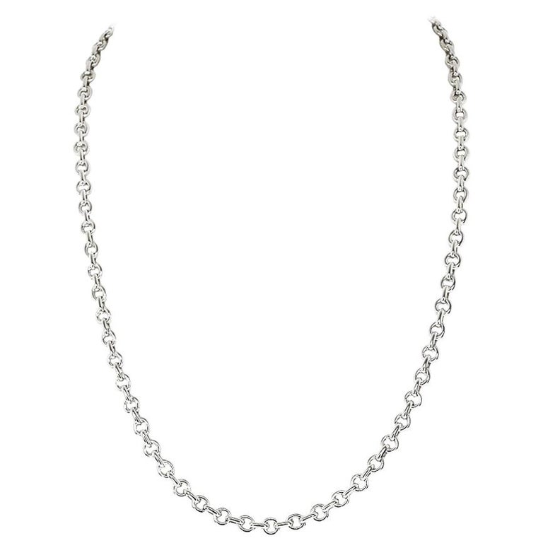 Chaumet 18 Karat White Gold Chain Necklace For Sale at 1stdibs