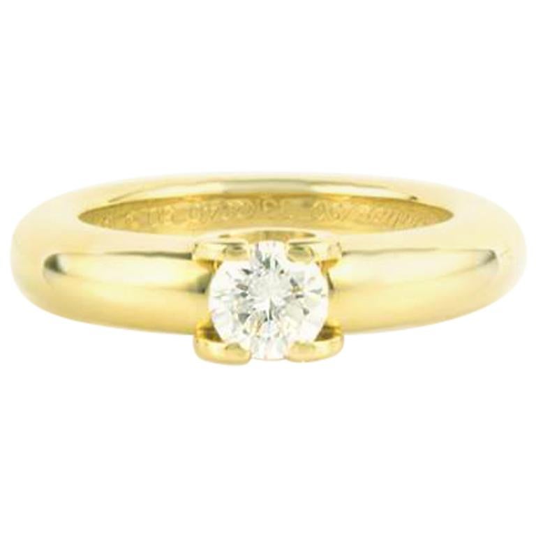 Cartier C De Cartier Diamond Engagement Ring 0.40 Carat at 1stDibs | 0. ...