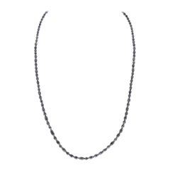 55.00 Carat Total Black Diamond Necklace in 14 Karat White Gold