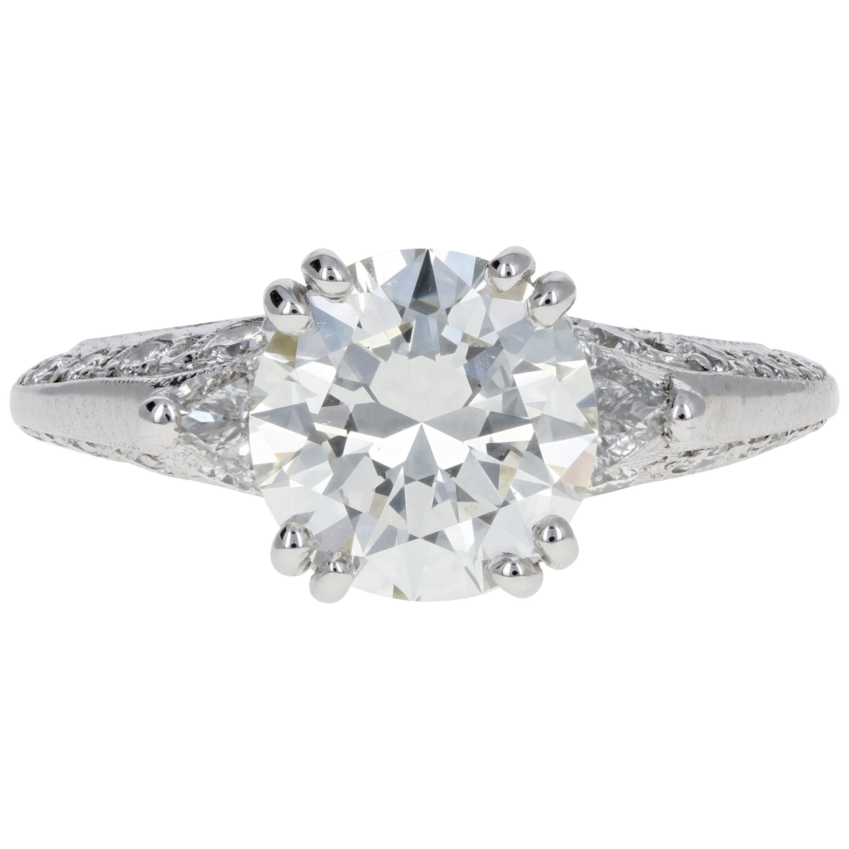 Tacori Platinum 2.3 Carat Diamond Ring GIA Certified