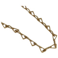Gold Open Geometric Link Necklace
