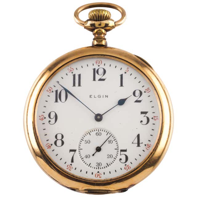 Antique gold elgin pocket watch Clearance