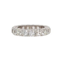 Contemporary 7.50 Total Carat Old Cushion Cut Diamond Eternity Band