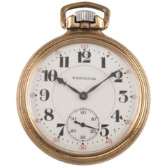 Hamilton Grade 992 10 Karat Gold Filled Pocket Watch 21 Jewel, 1921