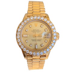 Rolex Datejust 79178 18k Yellow Gold Champagne DIamond DIal 1.50 CTW Dia Bezel